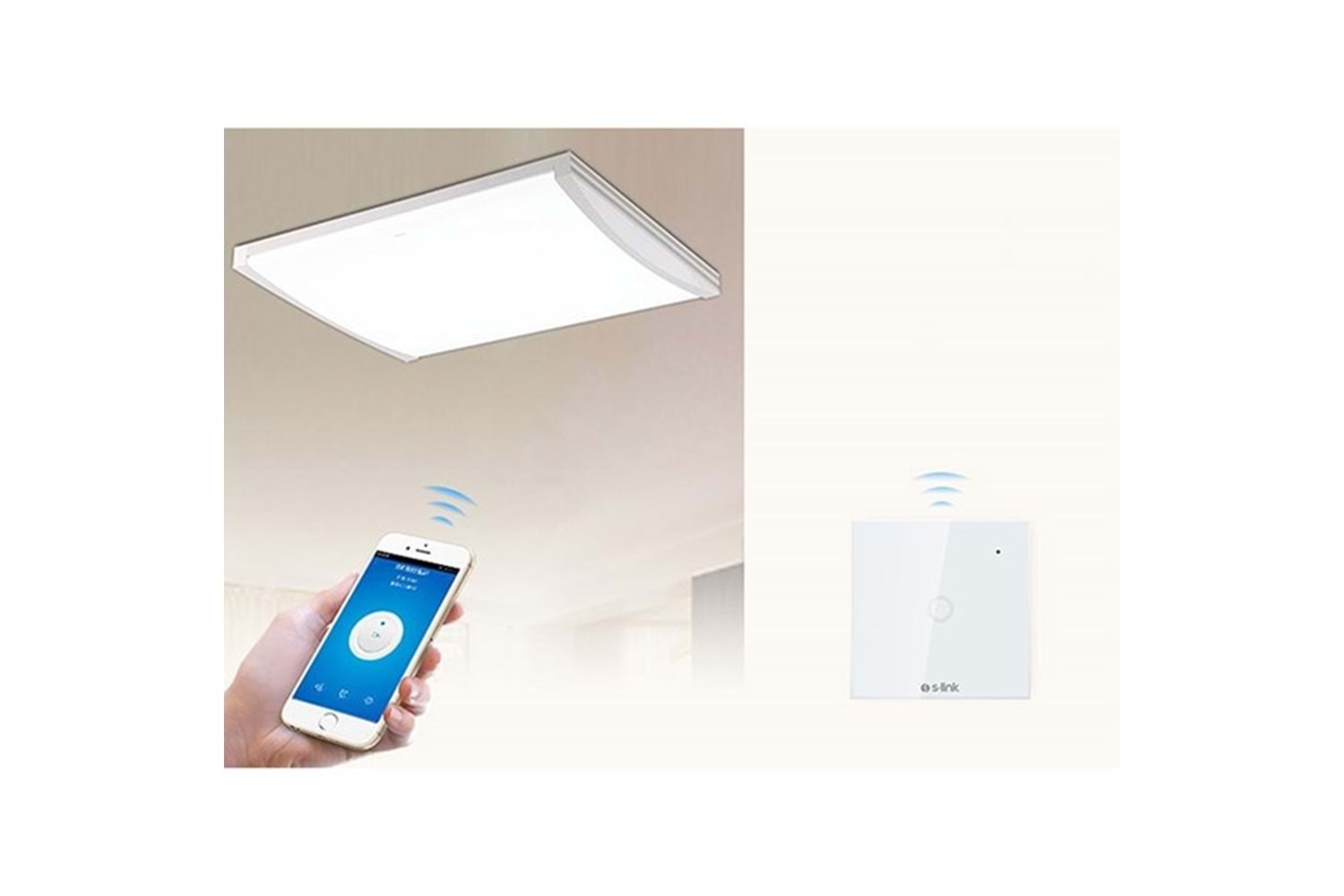 S-Link Swapp SL-EG31 Kablosuz ve Dokunmatik Aydınlatma Anahtarı 1'Li Wifi TUYA Destekli