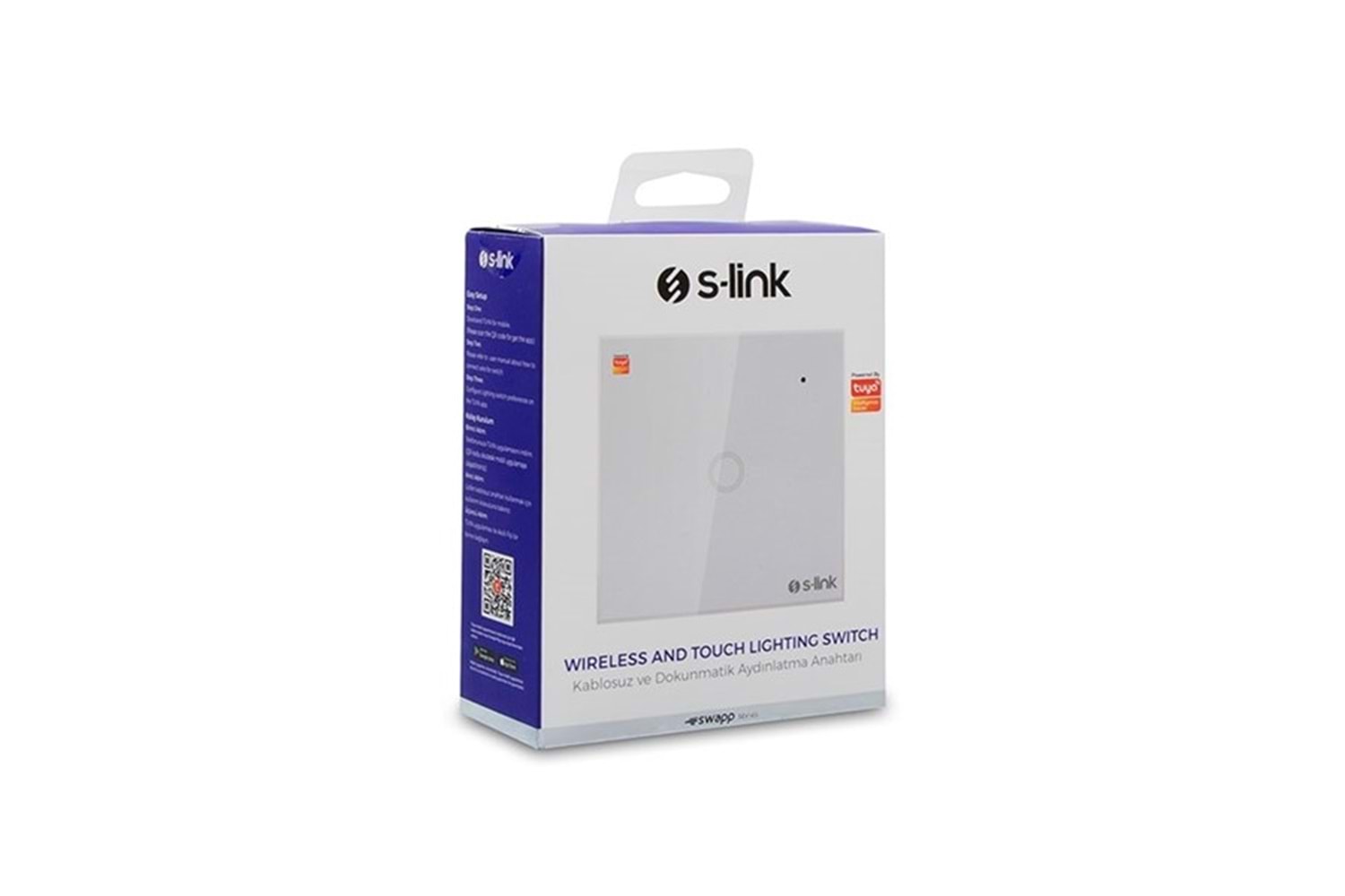 S-Link Swapp SL-EG31 Kablosuz ve Dokunmatik Aydınlatma Anahtarı 1'Li Wifi TUYA Destekli