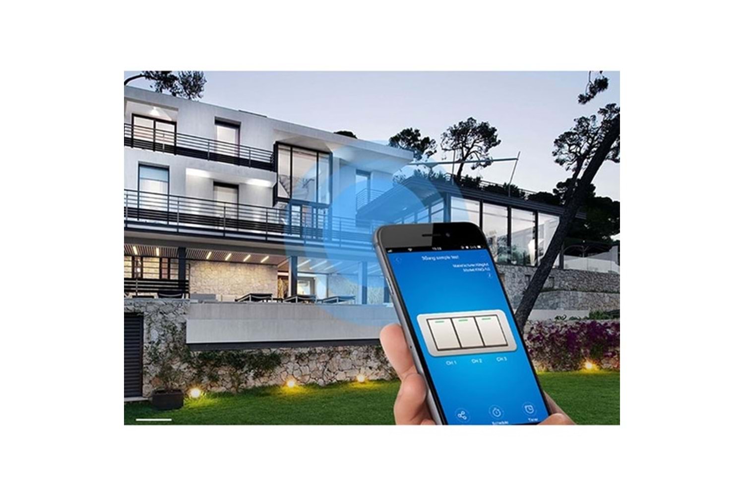 S-Link Swapp SL-EG33 Kablosuz ve Dokunmatik Aydınlatma Anahtarı 3'Lü Wifi TUYA Destekli