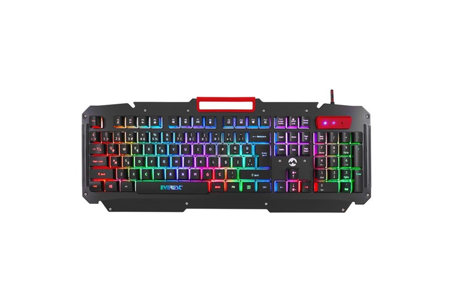 EVEREST KB-R800 METAFOR USB Gökkuşağı Aydınlatmalı Q Metal Yüzey Gaming Oyuncu Klavyesi