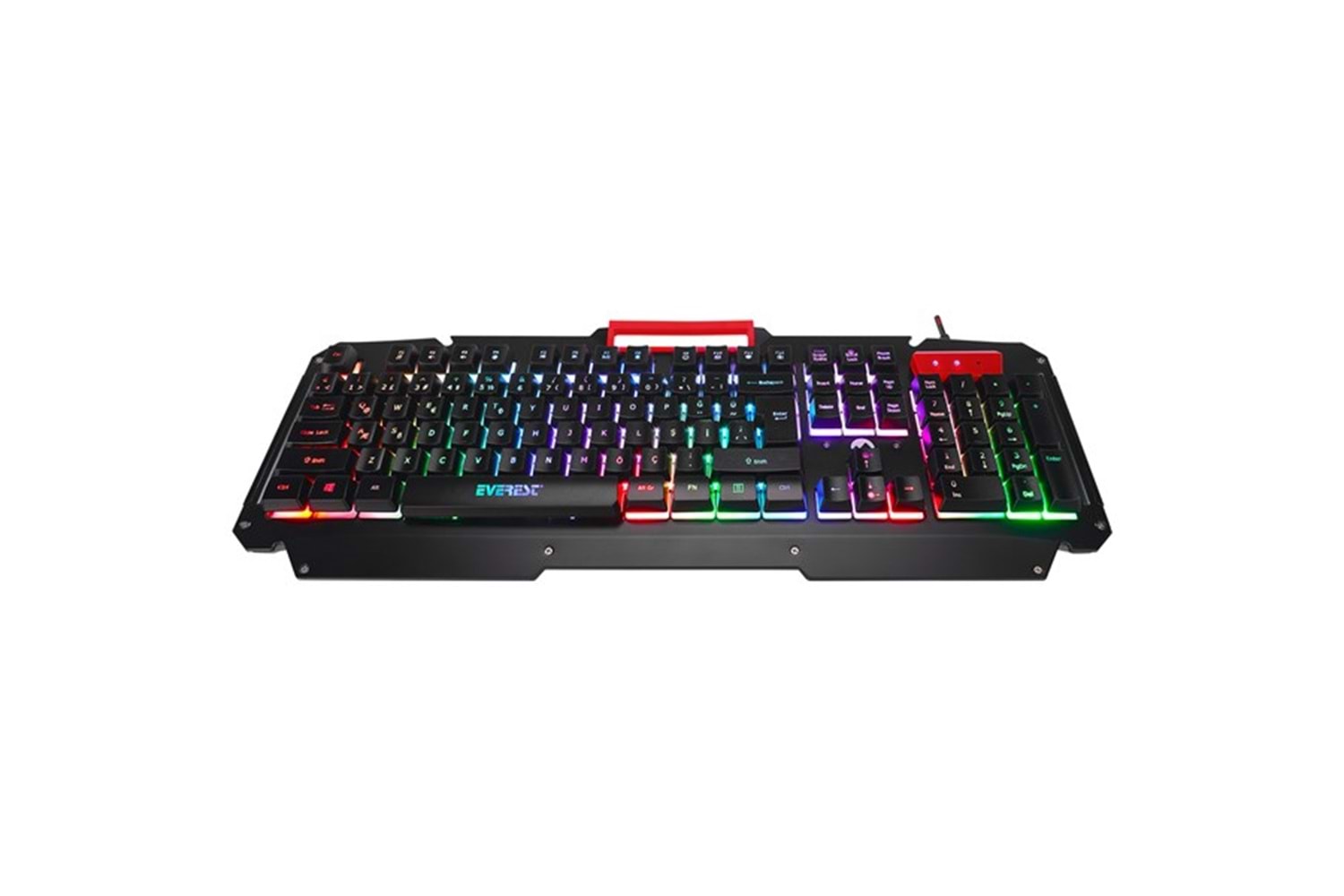 EVEREST KB-R800 METAFOR USB Gökkuşağı Aydınlatmalı Q Metal Yüzey Gaming Oyuncu Klavyesi