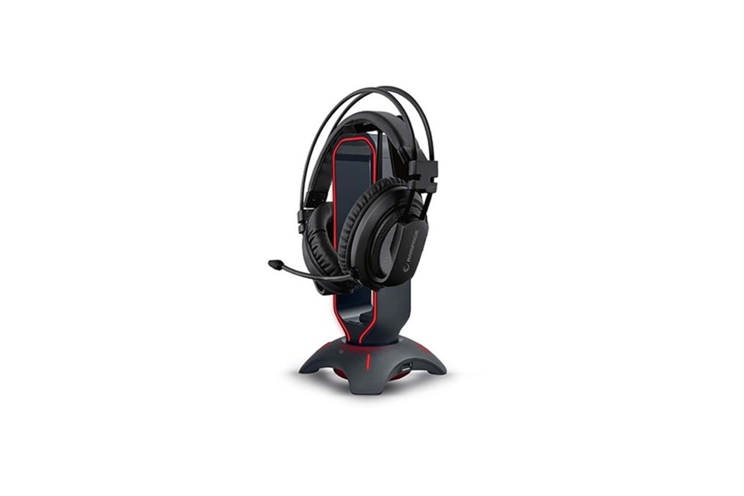 Rampage RM-H66 GUARD Siyah RGB Işıklı 2*Usb Port Kulaklık İçin Stand