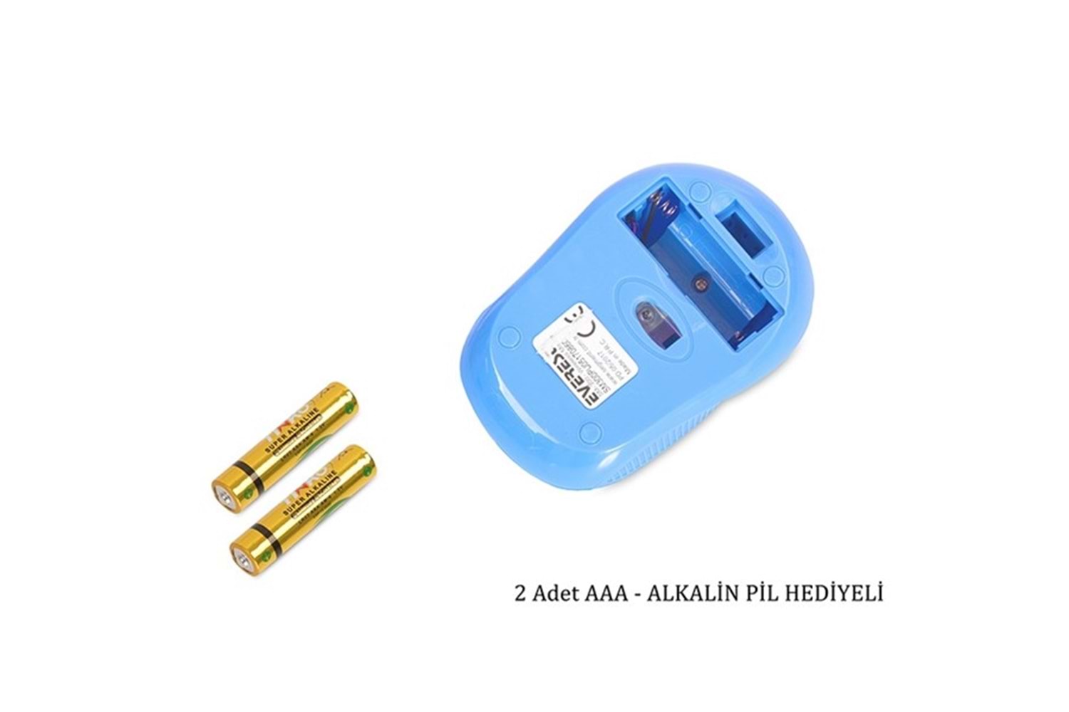EVEREST SM-300 Usb Mavi 4D Optik Alkalin Pil Kablosuz Mouse