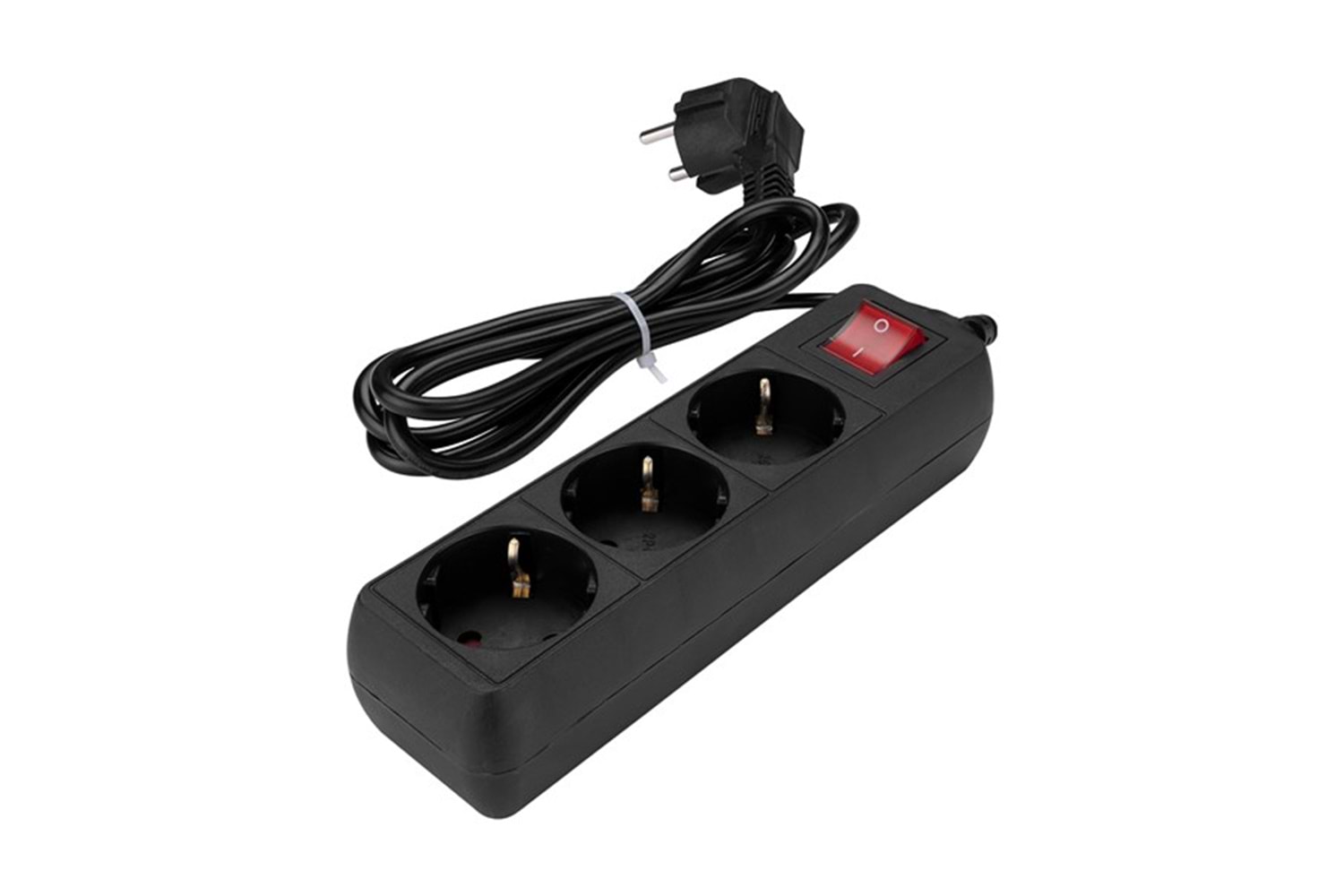 S-link SPG3-X-3 1.5m 3Lü Akım Kor.Kutu Siyah Priz