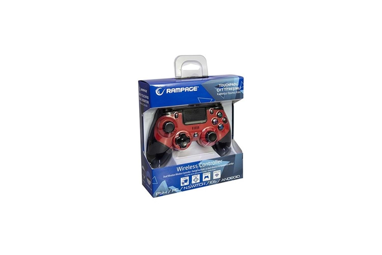 Snopy Rampage SG-RPS4 PLUS Kırmızı Bluetooth Çift Titreşimli PS4-Gamepad Joypad