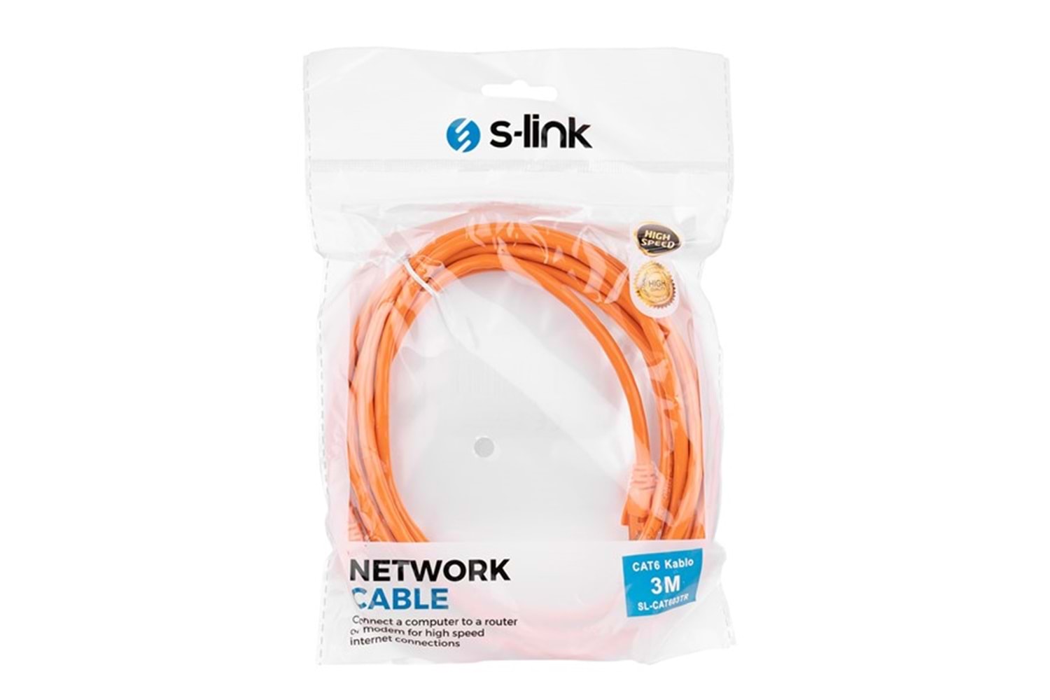 S-link SL-CAT603TR 3m Turuncu CAT6 Patch Kablo
