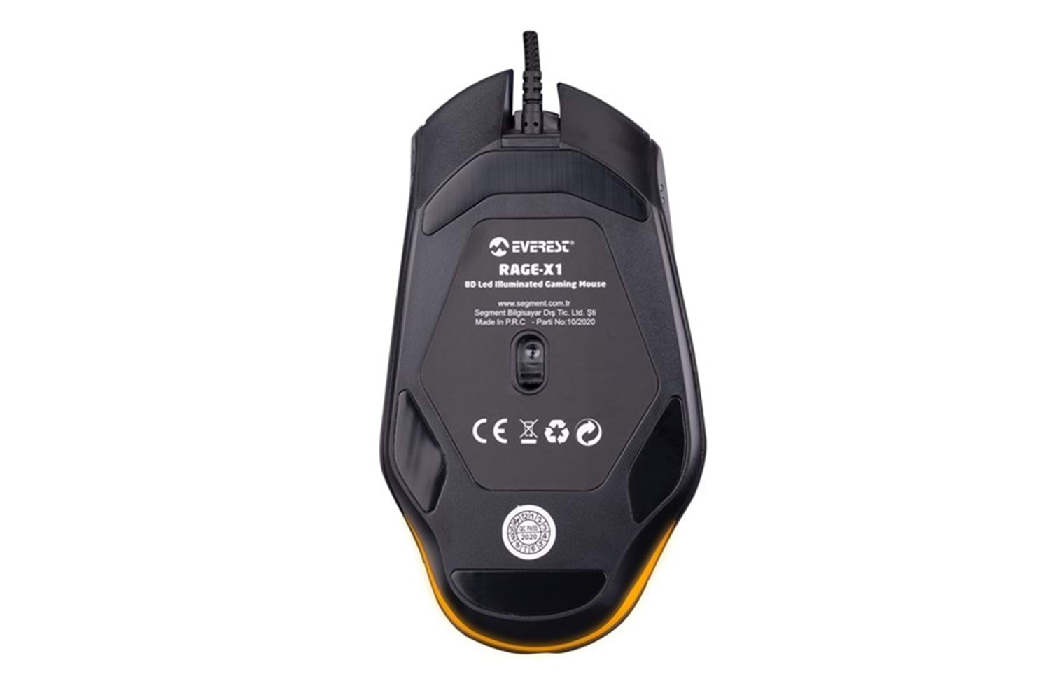 Everest RAGE-X1 Usb Siyah 8 Tuşlu Led Işıklı 6400dpi Gaming Oyuncu Mouse