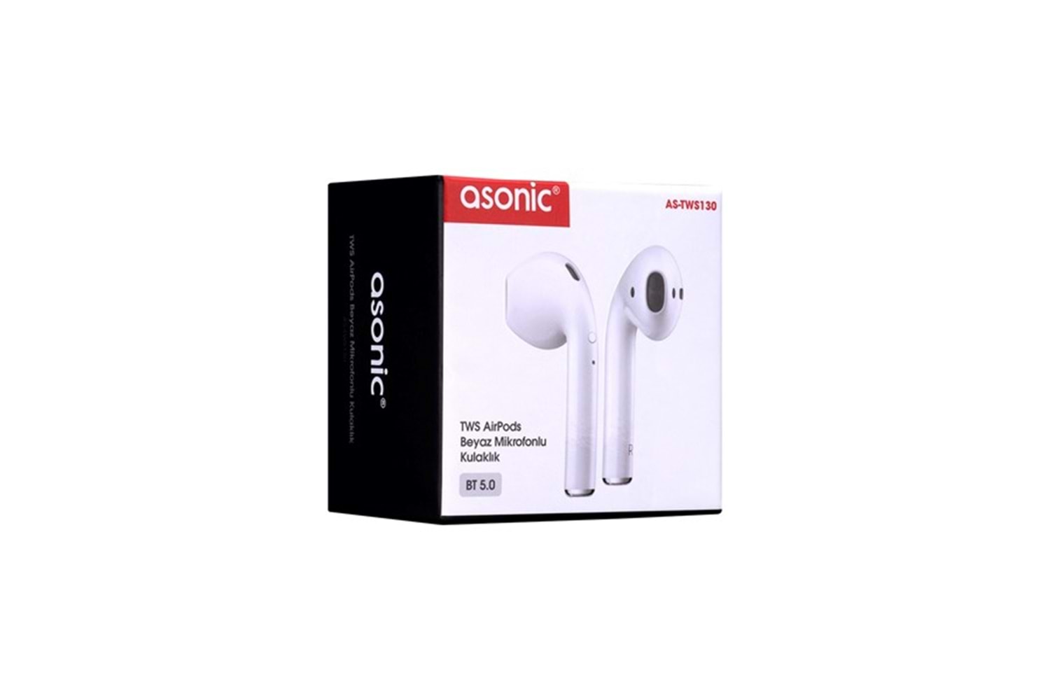 Asonic AS-TWS130 Beyaz Mobil Telefon Uyumlu Bluetooth TWS AirPods Mikrofonlu Kulaklık