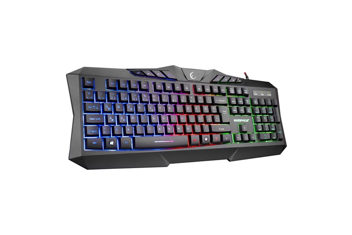 RAMPAGE KM-404 ARGENTI Rainbow Aydınlatmalı USB Gaming Combo Q Klavye + Kulaklık + Mouse + Mousepad