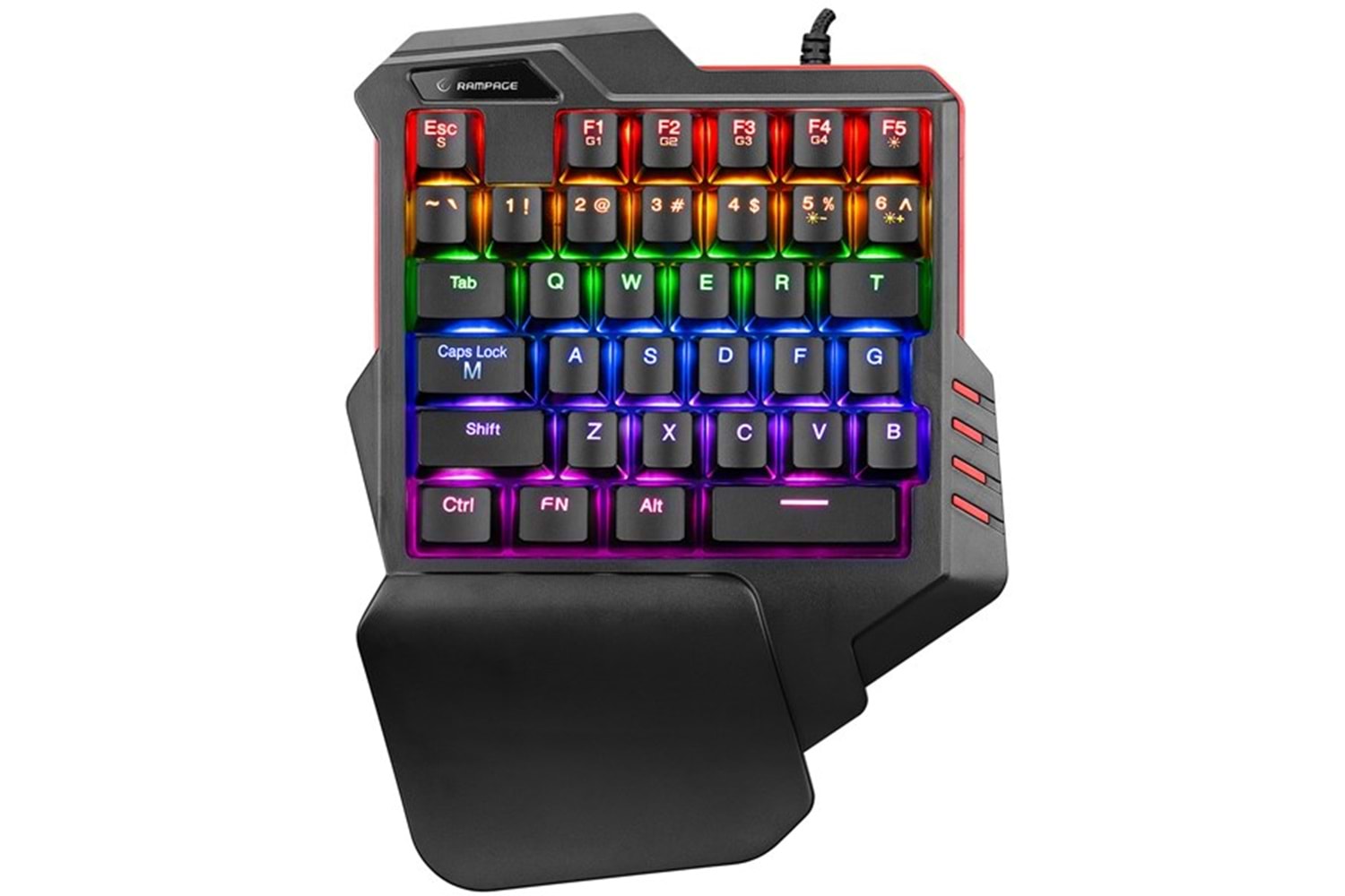 Rampage MIRACLE K1 Siyah USB Led Işıklı Q 35 Tuşlu Multimedya Mini Gaming Oyuncu Klavyesi
