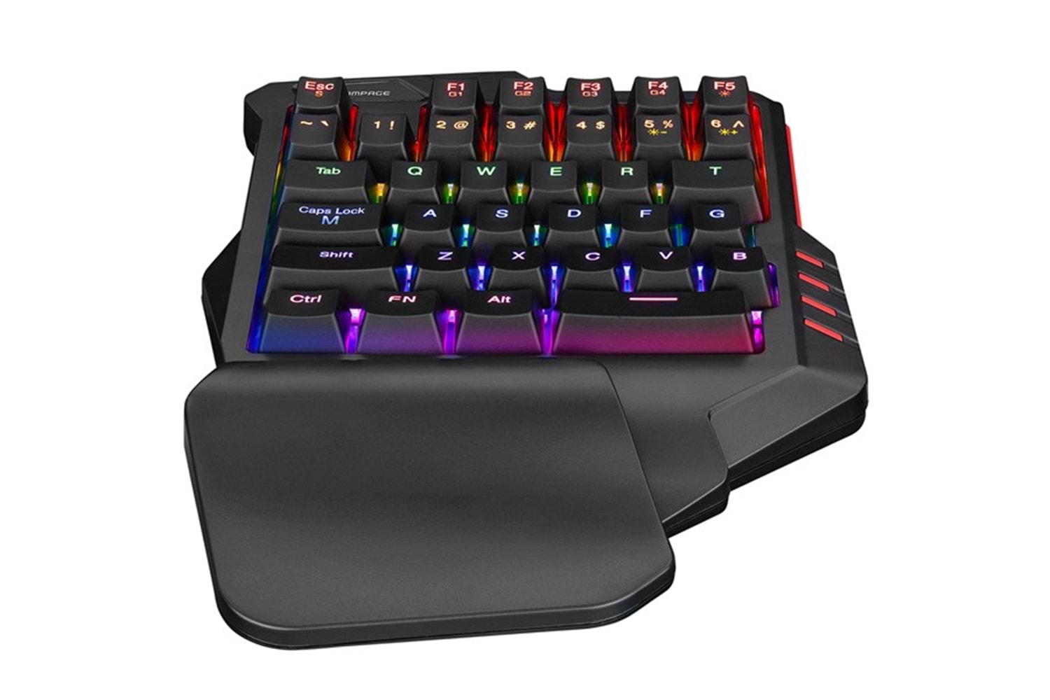 Rampage MIRACLE K1 Siyah USB Led Işıklı Q 35 Tuşlu Multimedya Mini Gaming Oyuncu Klavyesi