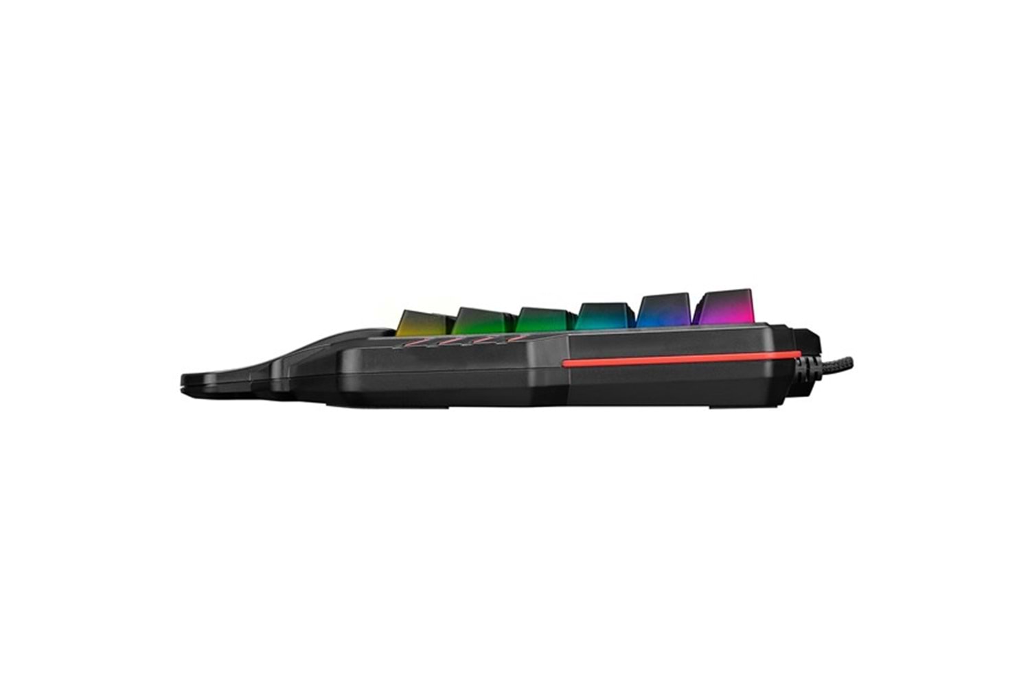 Rampage MIRACLE K1 Siyah USB Led Işıklı Q 35 Tuşlu Multimedya Mini Gaming Oyuncu Klavyesi