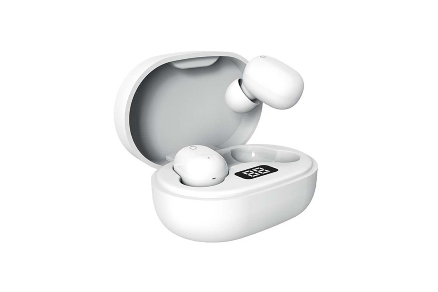 Hytech HY-TWS40 Beyaz Mobil Telefon Uyumlu Bluetooth TWS Mikrofonlu Kulaklık