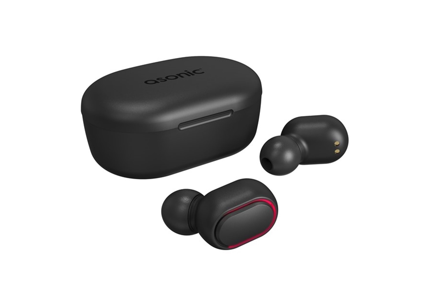 Asonic AS-TWS7S Siyah Mobil Telefon Uyumlu Bluetooth TWS AirPods Mikrofonlu Kulaklık