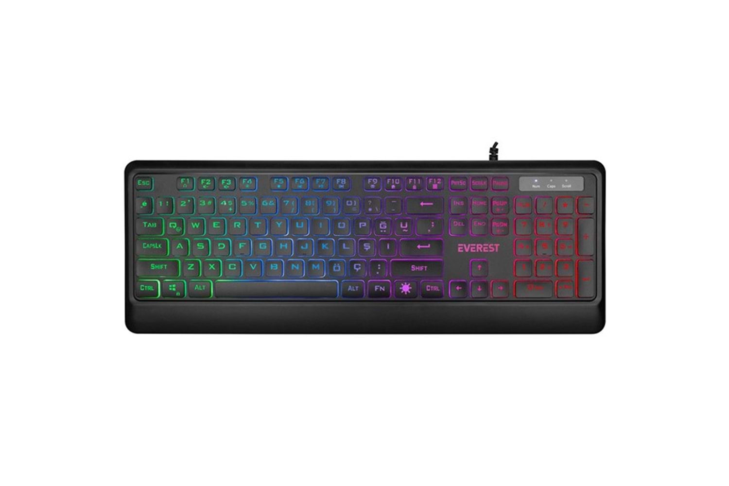Everest KM-R59 FORZA PLUS Siyah Usb Rainbow Backlight Q Klavye + 1200 dpi Mouse Set