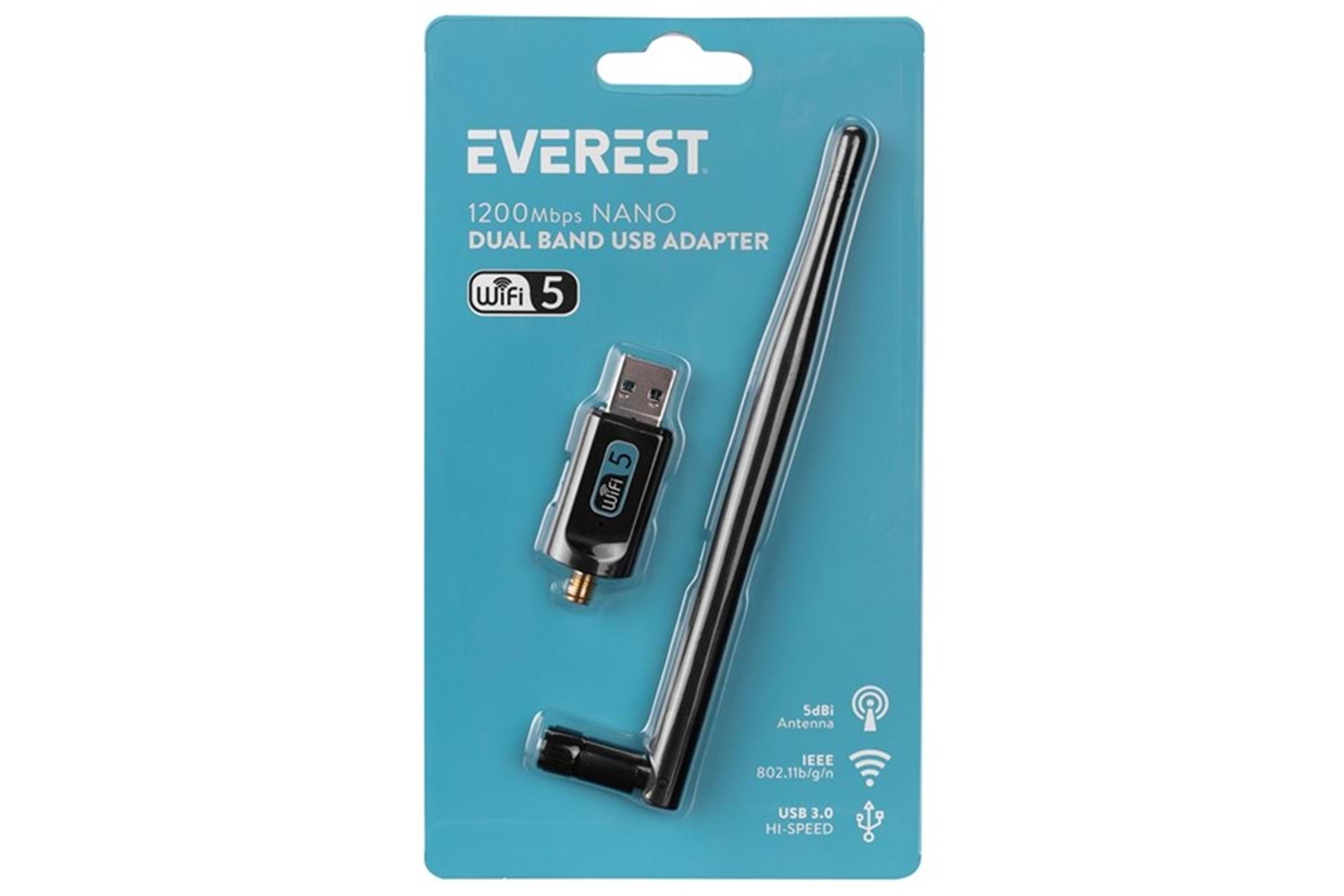 Everest EWN-AC1200 2T2R AC1200 USB3.0 Kablosuz Adaptör