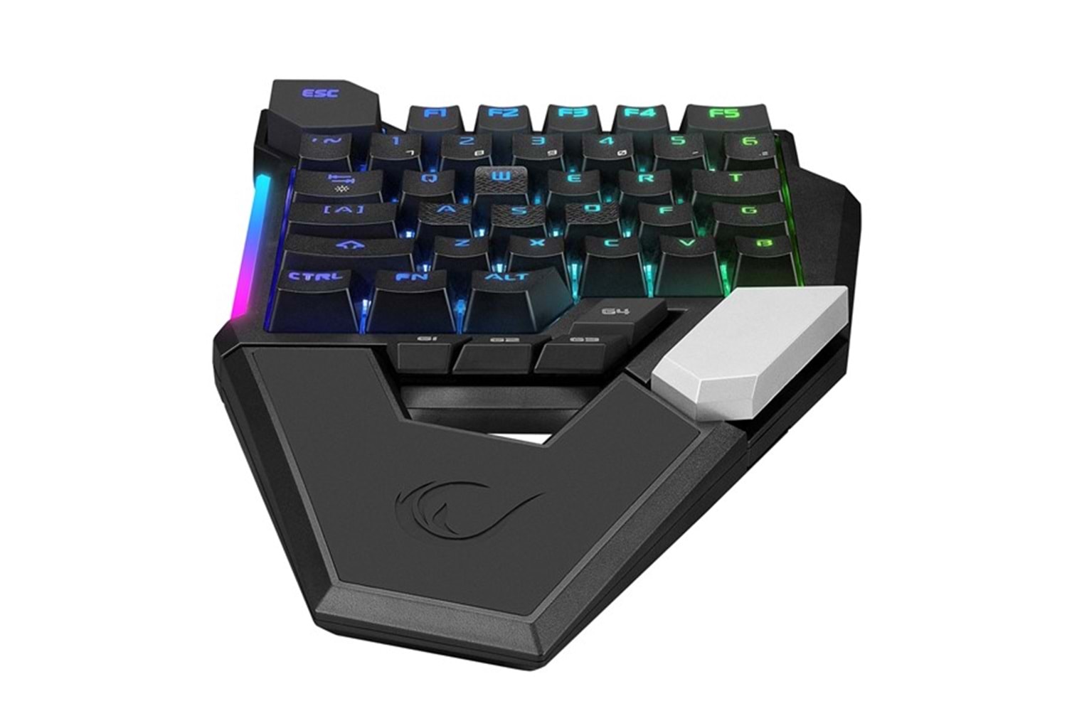 Rampage KB-277 OMNI Siyah Örgülü Type C RGB 6 Farklı Aydınlatma Modu Q Mini Gaming Oyuncu Klavyesi