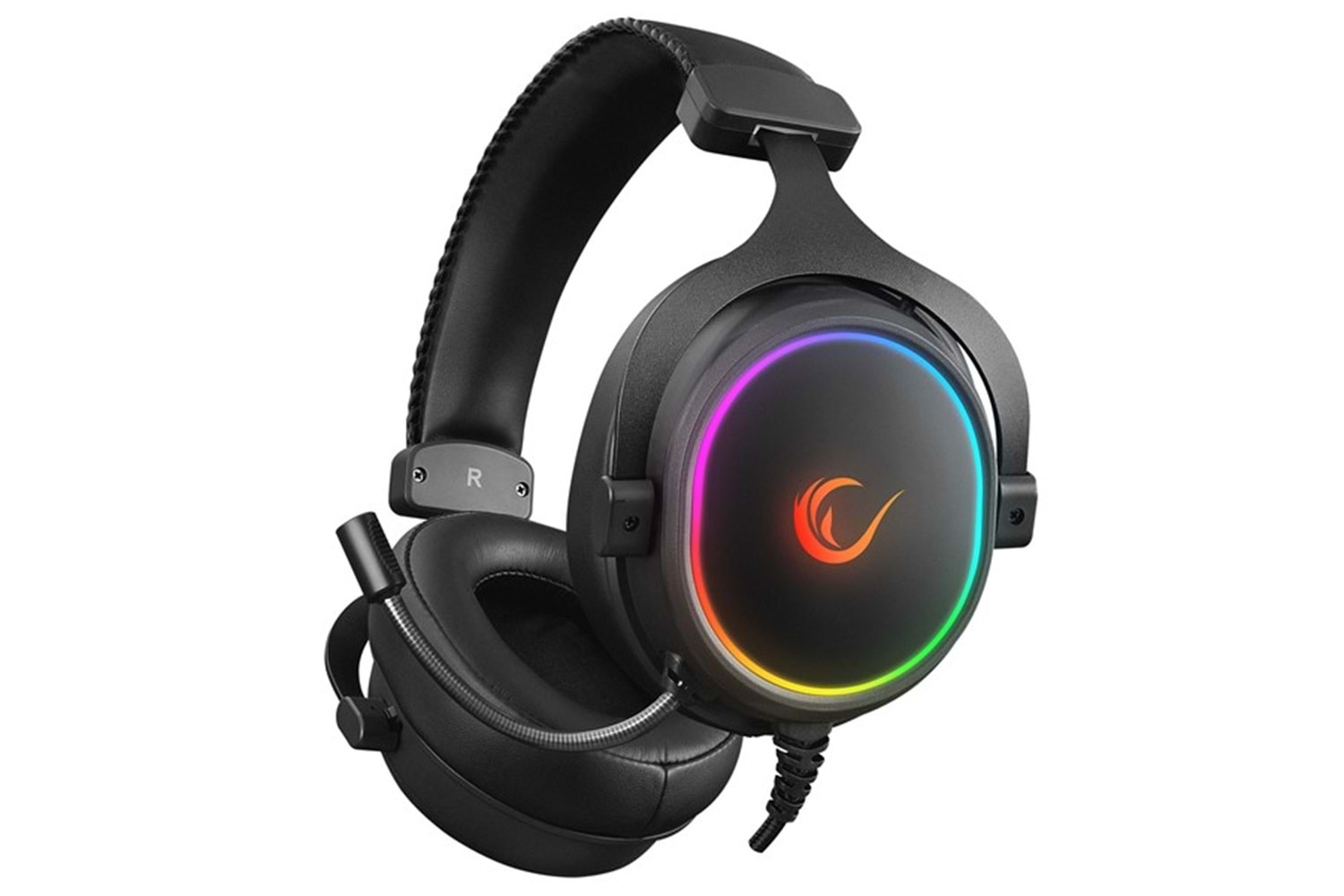 Rampage ONYX-S Siyah USB 7.1 Version RGB Led + Ses Kontrollü Oyuncu Mikrofonlu Kulaklık
