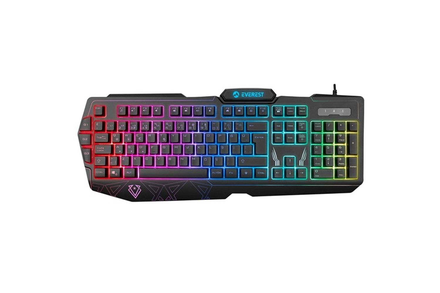 Everest KM-6168 FORMULA COMBO Usb 3 Makro Tuşlu RGB Aydınlatmalı Q Gaming Oyuncu Klavye Mouse Set