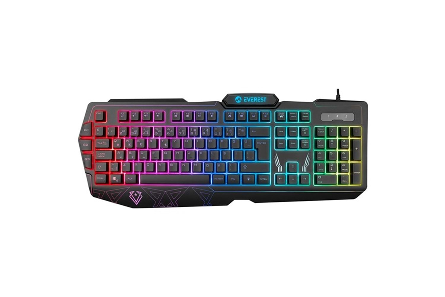EVEREST KB-GX61 FORMULA USB RGB Aydınlatmalı 3 Makro Tuşlu Bilek Destekli Gaming Oyuncu Klavyesi