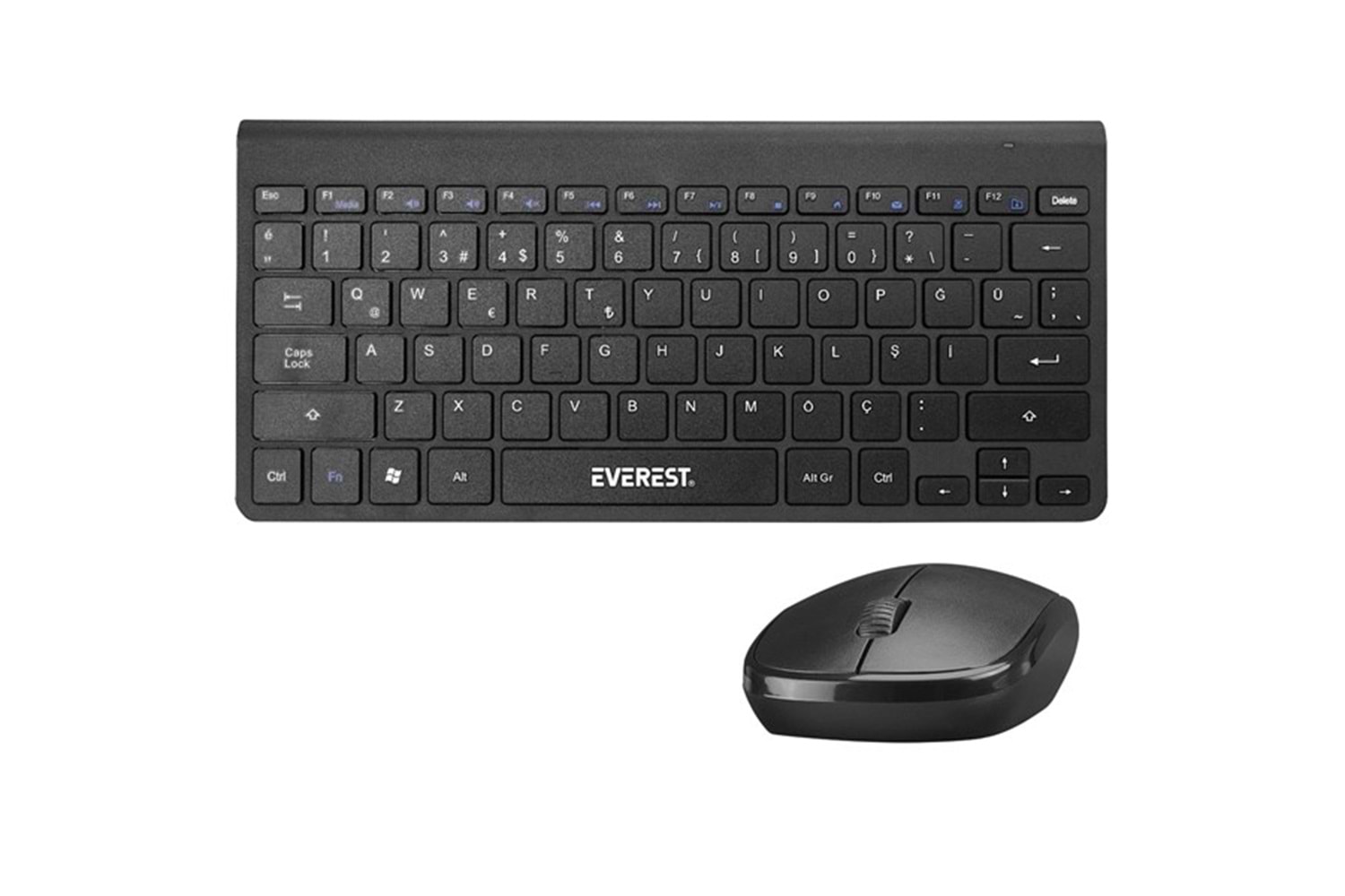 Everest KB-BT72 ELITE Black Metalik Kablosuz Q Klavye + Mouse Set