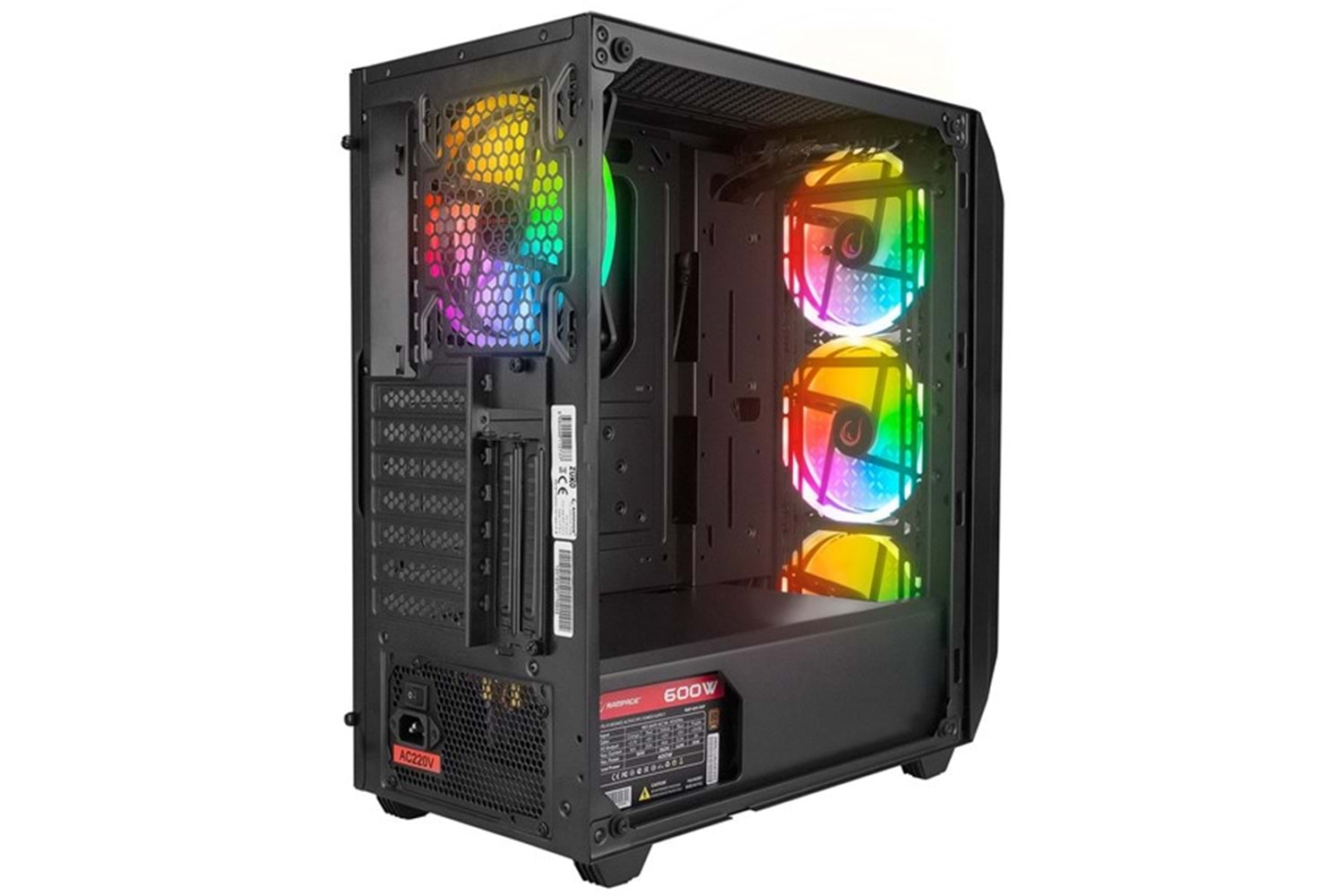 RAMPAGE 600W 80+ BRONZE ZUKO GAMING MID-TOWER PC KASASI
