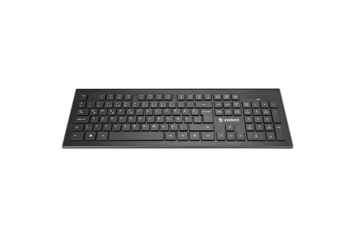 Everest KM-9675 Siyah/Gümüş Kablosuz İnce Tasarım Multimedia Klavye + Mouse Set