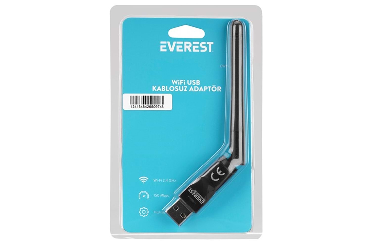 Everest EWN-212 150Mbps 2.4GHz 2dBi MT7601 Chipset Wifi Usb Kablosuz Adaptör