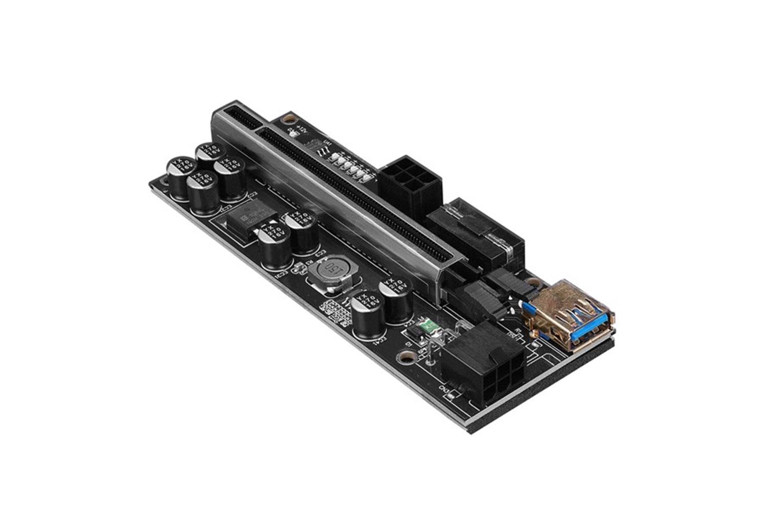 S-link SL-XE20 PCI-E1x to 16x Sata 6Pin Bitcoin Riser Versiyon 10S Plus Ekran Kartı Yükseltici