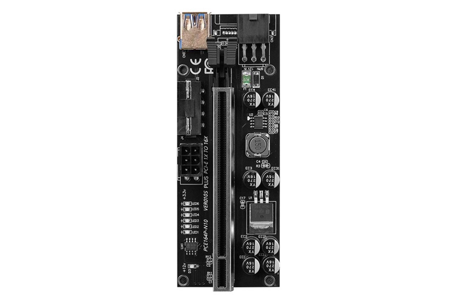 S-link SL-XE20 PCI-E1x to 16x Sata 6Pin Bitcoin Riser Versiyon 10S Plus Ekran Kartı Yükseltici