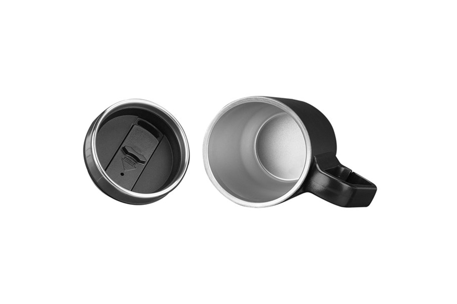 S-LINK SL-TM1974D Mat Siyah 240ML Iç 304 Dış 201 Paslanmaz Çelikten Kupa