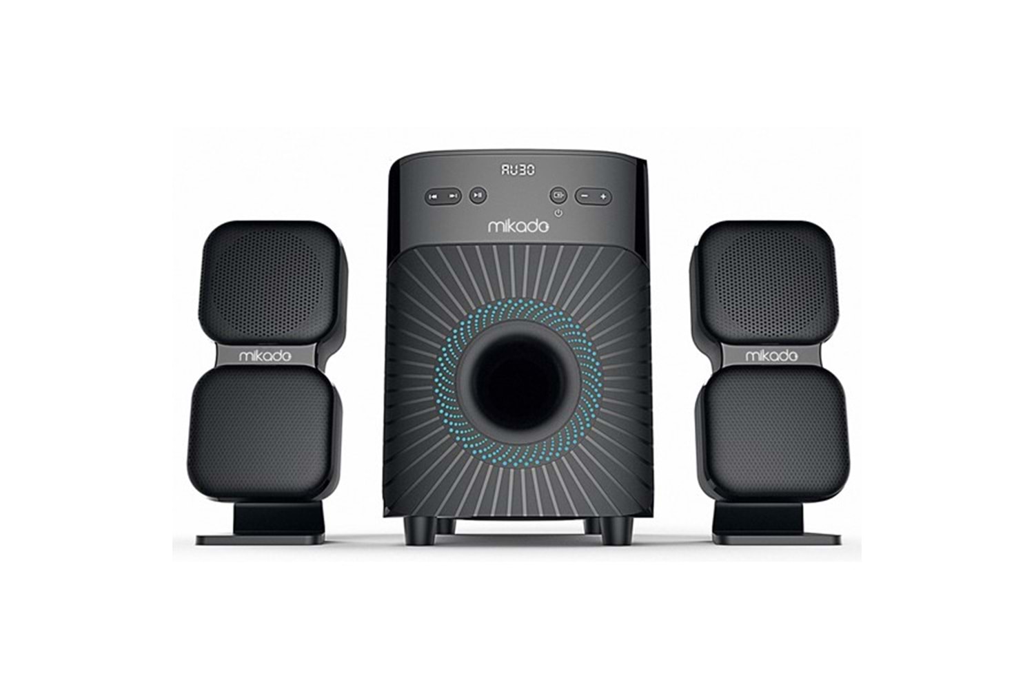 Mikado MD-360BT 2+1 38W BT/AUX/USB/FM/LED Ekran Multimedia Speaker