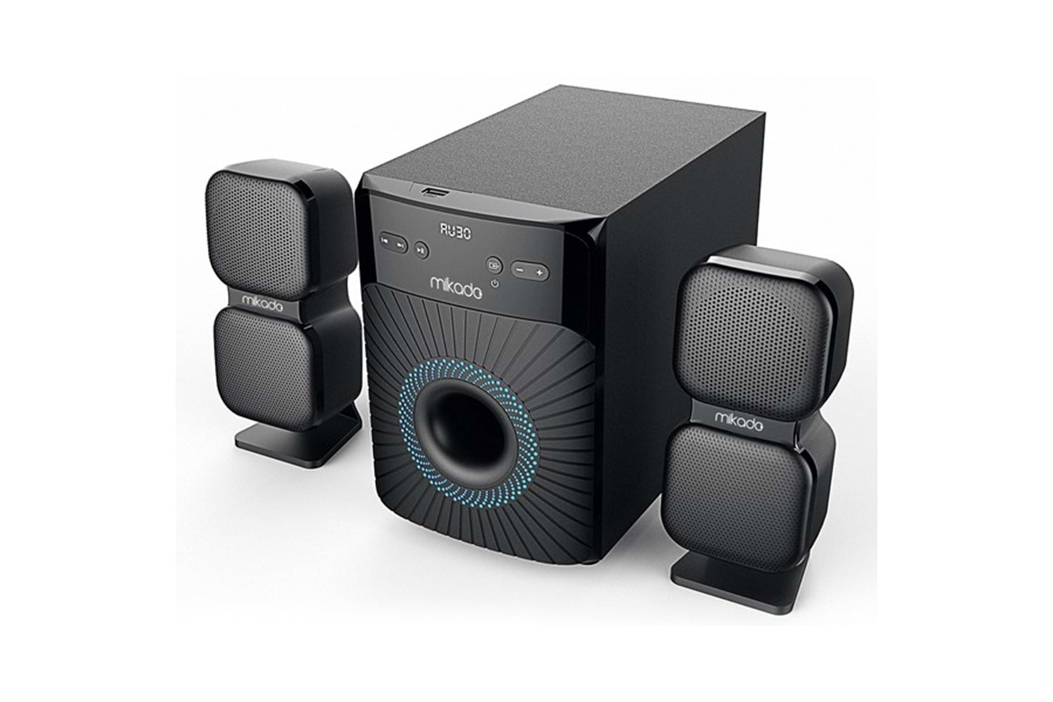 Mikado MD-360BT 2+1 38W BT/AUX/USB/FM/LED Ekran Multimedia Speaker