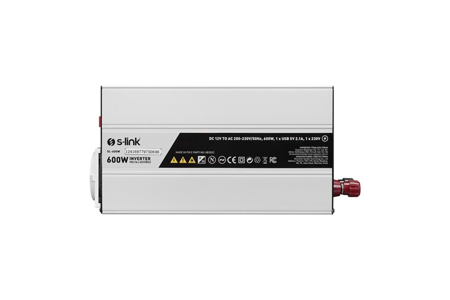 S-LINK SL-600W 600W DC12V-AC230V İnverter