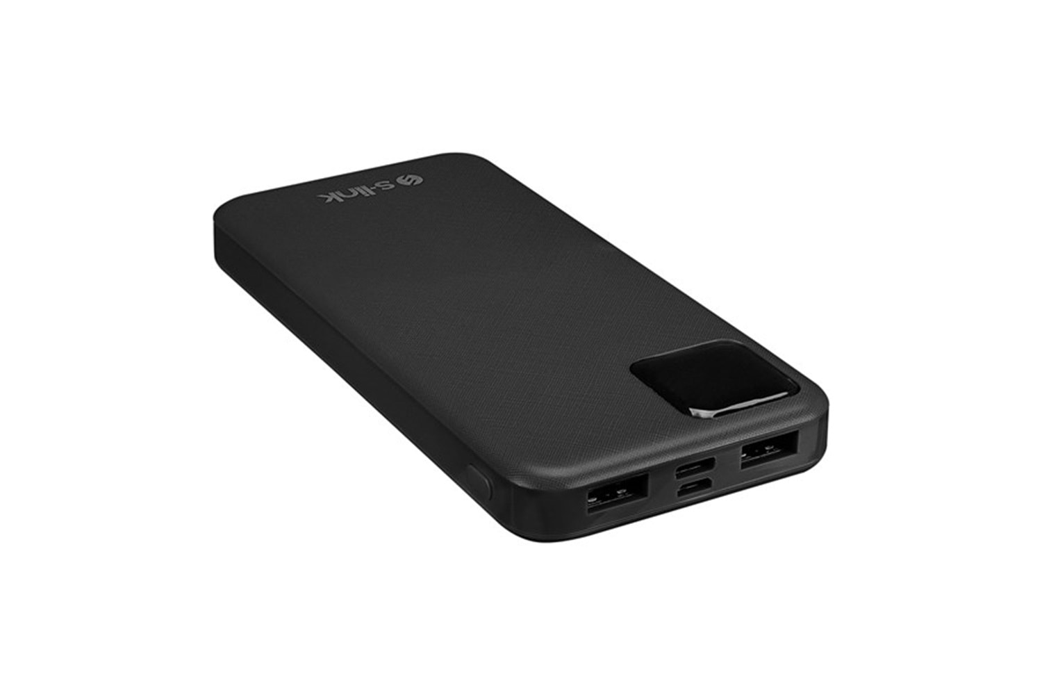 S-link G104 10000mAh 2*USB+Type-C+Micro Kompakt Tasarım Siyah LCD Taşınabilir Pil Şarj Cihazı Powerbank