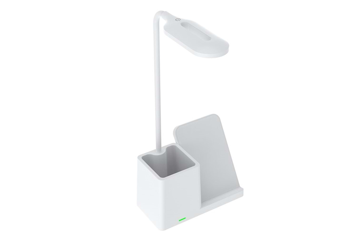 S-LINK SL-M9054 Beyaz TypeC 15W Kablosuz Şarj Cihazı Kalemlikli Masa Lambası