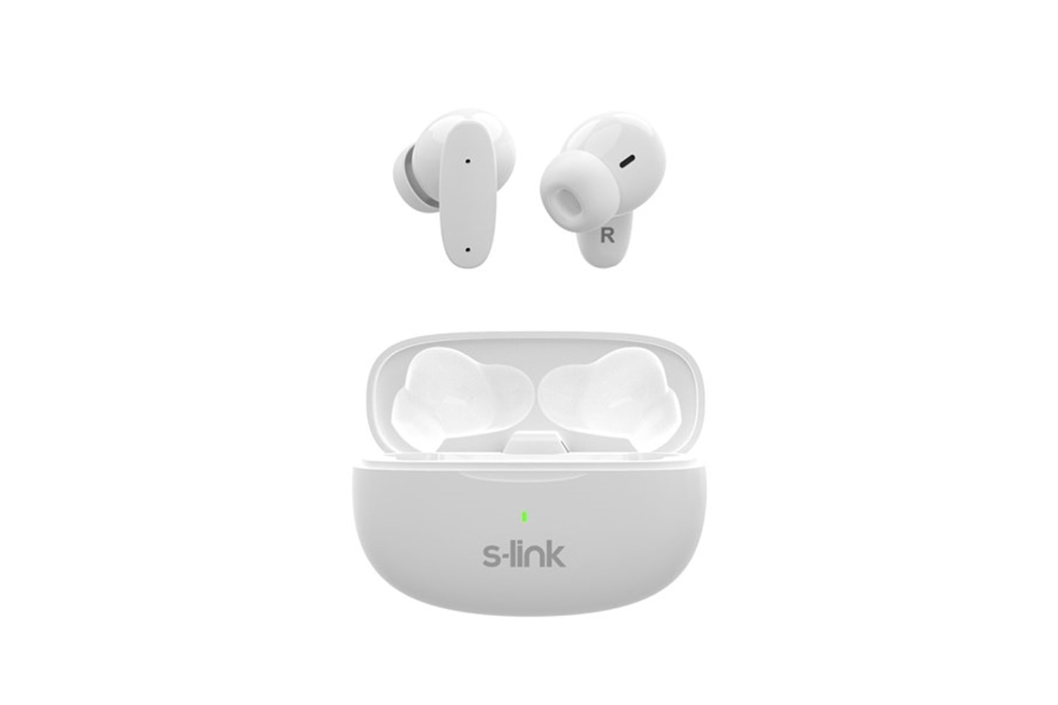 S-LINK EARDOPES SL-TWS08 Beyaz 4 Mikrofonlu Enc Dual Mıc. TWS 50/500mah BT Mikrofonlu Kulaklık