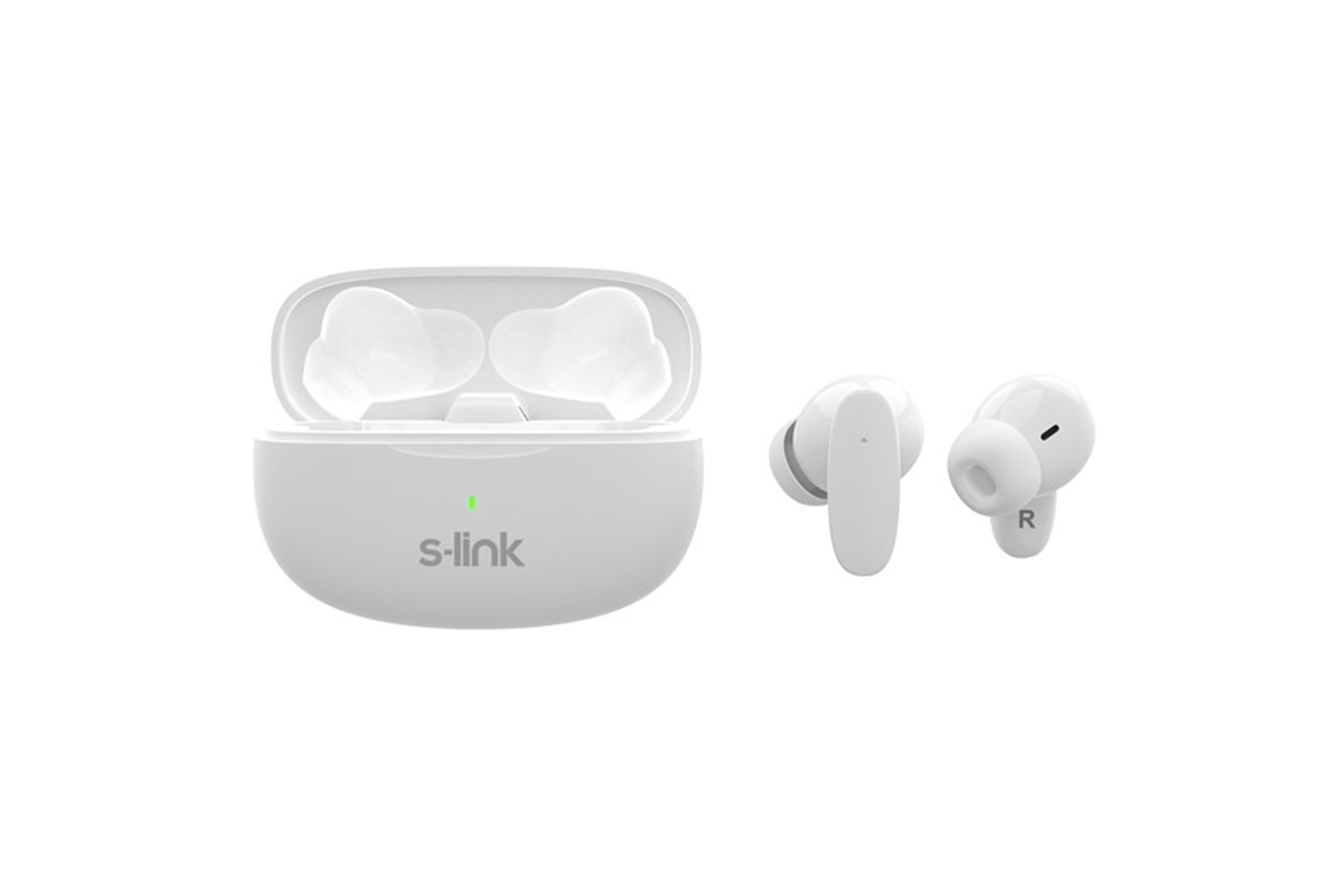 S-LINK EARDOPES SL-TWS08 Beyaz 4 Mikrofonlu Enc Dual Mıc. TWS 50/500mah BT Mikrofonlu Kulaklık