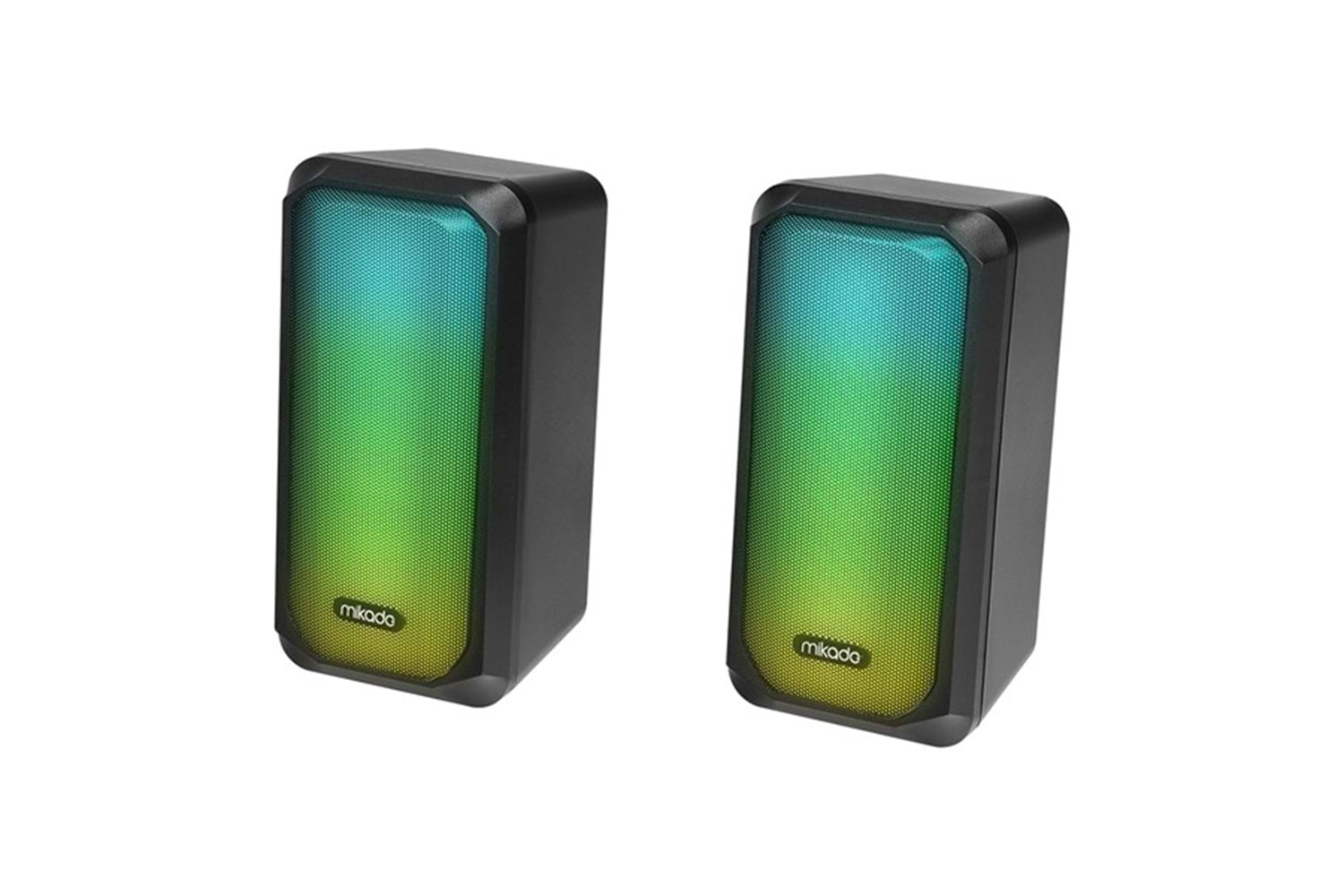 MIKADO MD-356 2.0 5Wx2CH RGB Ledli Siyah USB Multimedia Oyuncu Speaker Hoparlör
