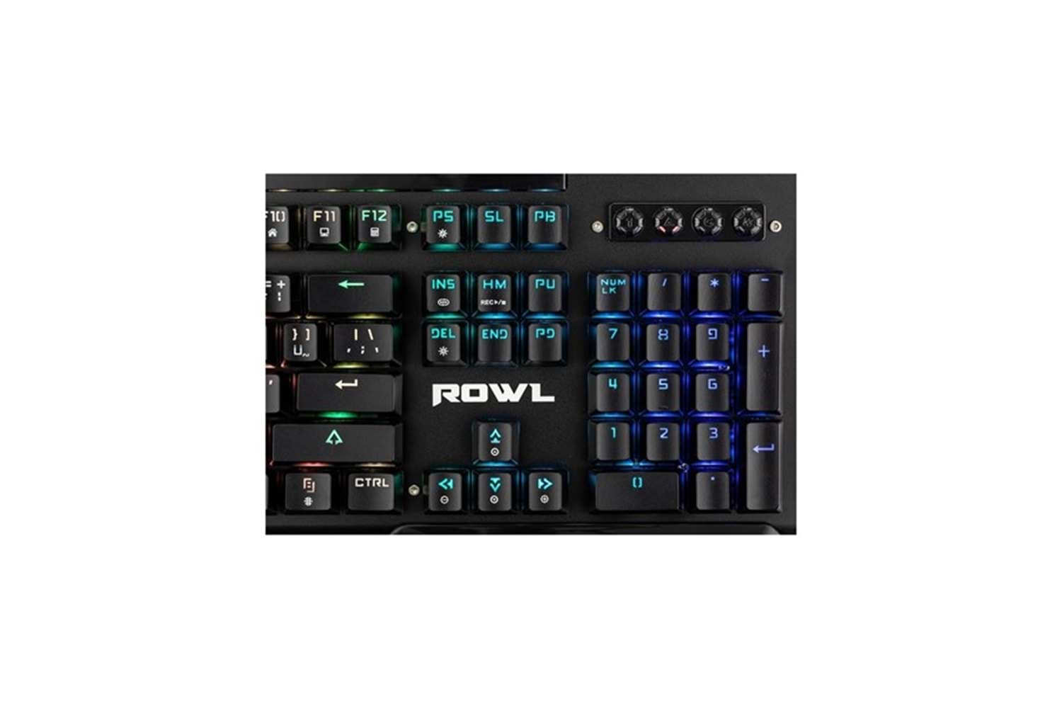 ROWL RGMK-01 PULSATRIX USB RGB Aydınlatmalı Blue Switch Mekanik Gaming Klavye
