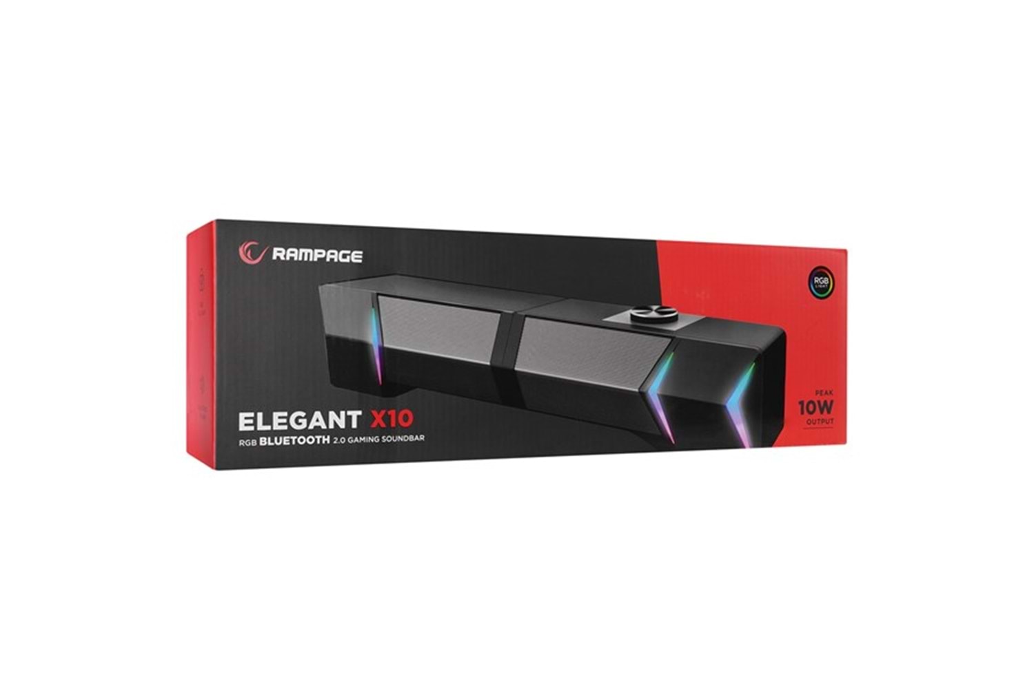 Rampage Elegant X10 2.0 Bluetooth'lu Rms 3W*2 RGB Işıklı Multimedia Usb 5V 45dB Gaming Oyuncu Speaker