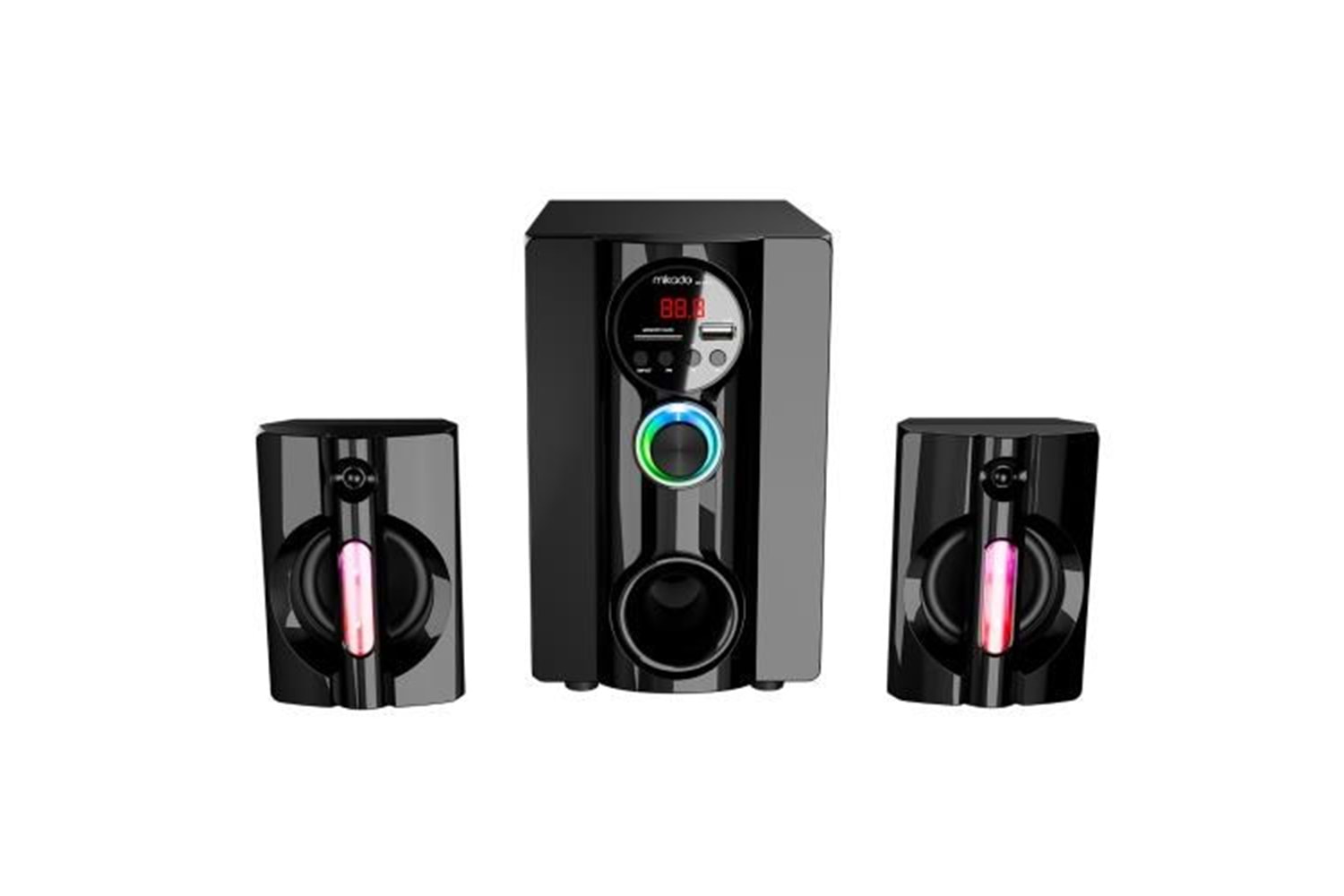 MIKADO MD-95BT 2+1 20W Siyah Multimedya FM/BT/SD/USB Speaker Hoparlör