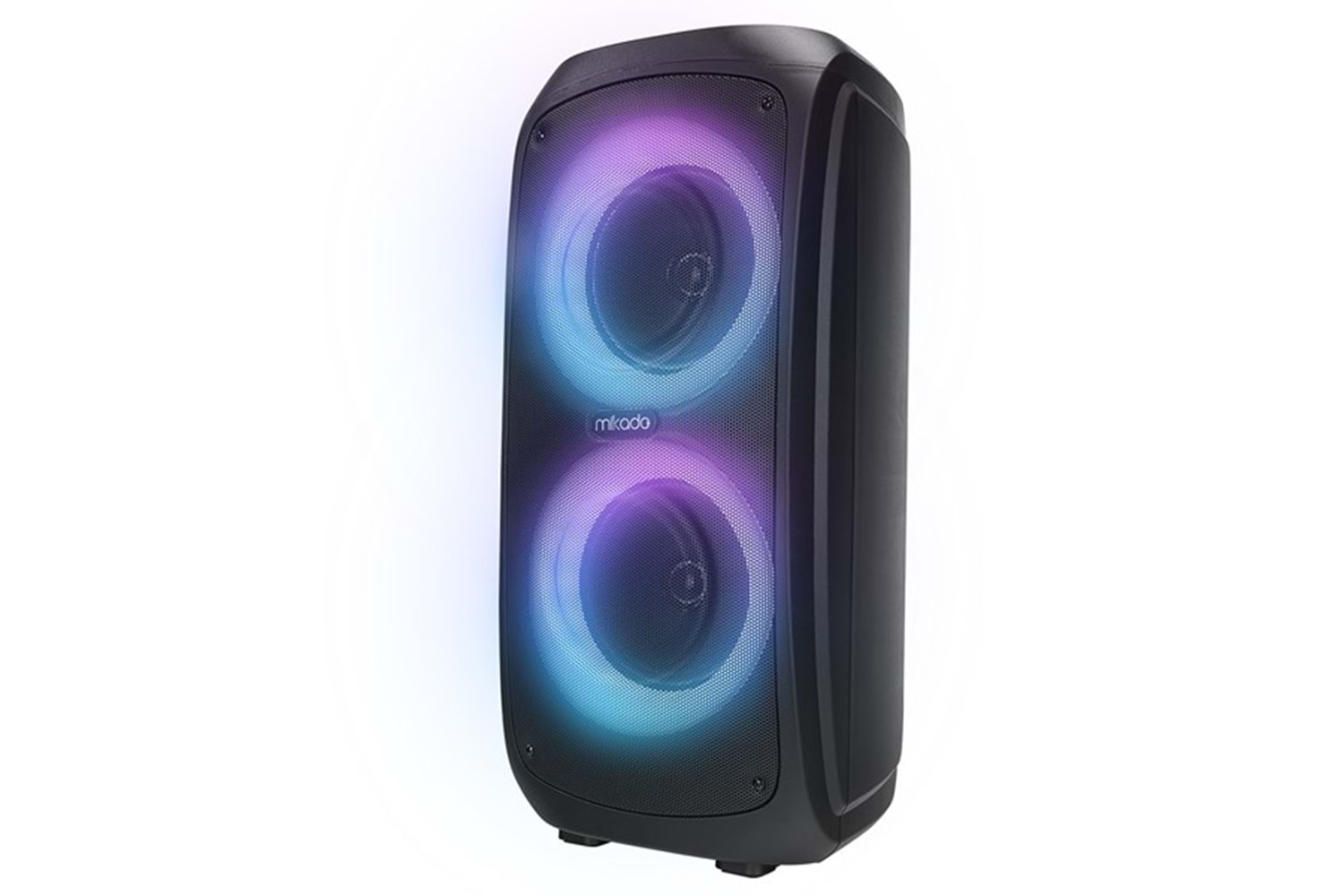 MIKADO MD-11BT Siyah 20*2 40W RGB Işıklı Kablosuz Mikrafonlu Taşınabilir Speaker Hoparlör