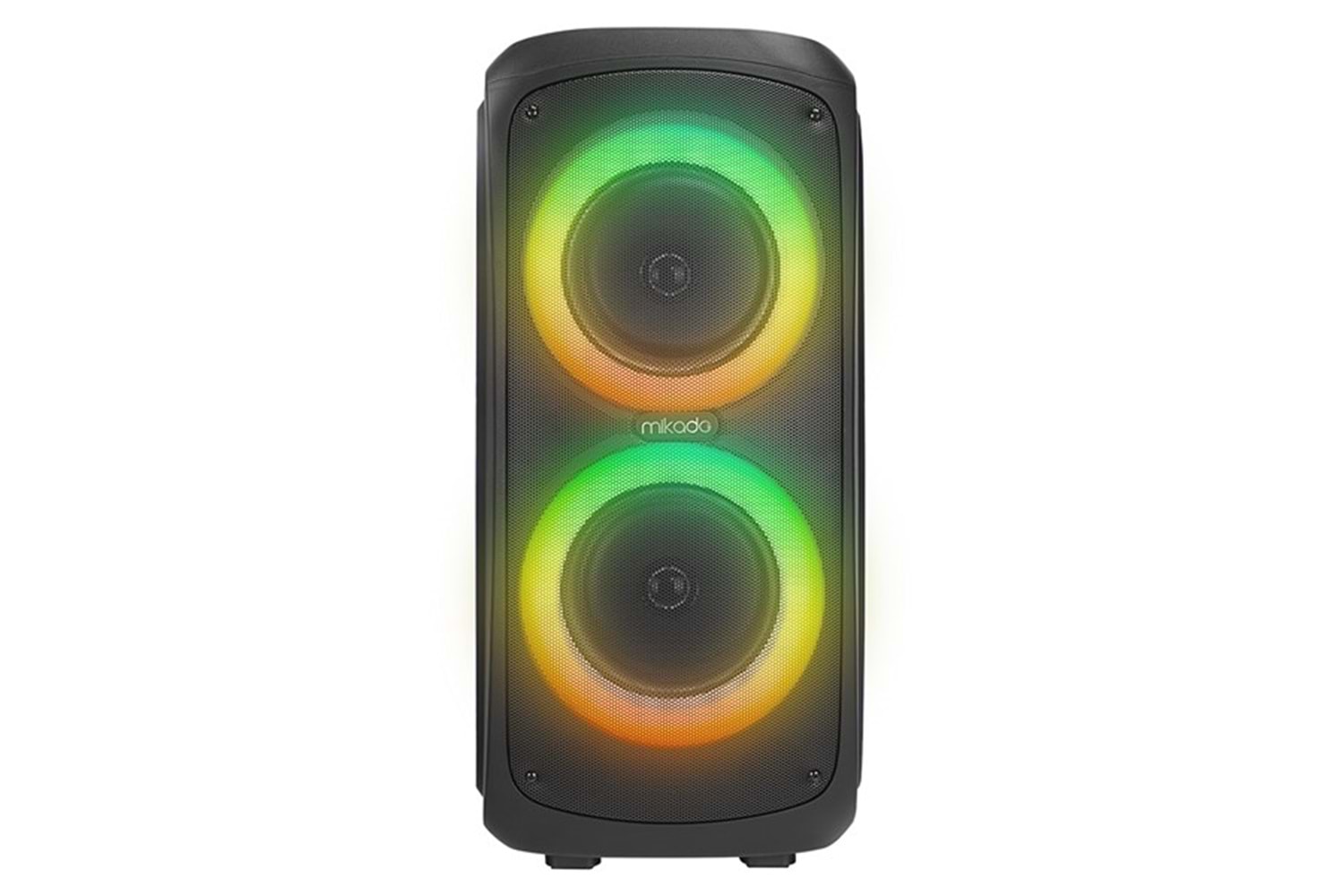 MIKADO MD-11BT Siyah 20*2 40W RGB Işıklı Kablosuz Mikrafonlu Taşınabilir Speaker Hoparlör