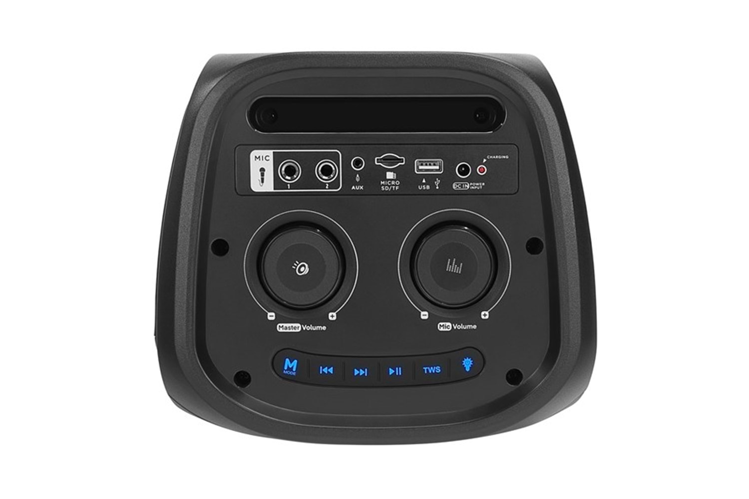MIKADO MD-11BT Siyah 20*2 40W RGB Işıklı Kablosuz Mikrafonlu Taşınabilir Speaker Hoparlör