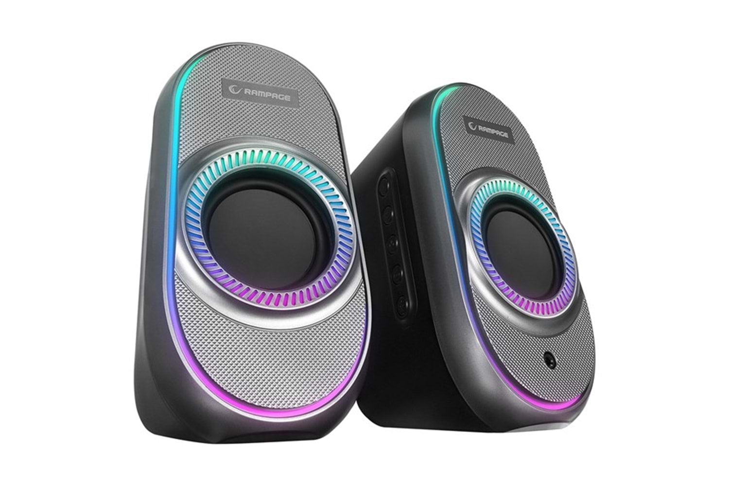 RAMPAGE RMS-X3 2.0 6W Bluetooth Özellikli Siyah Multimedia RGB Işıklı Gaming USB Speaker