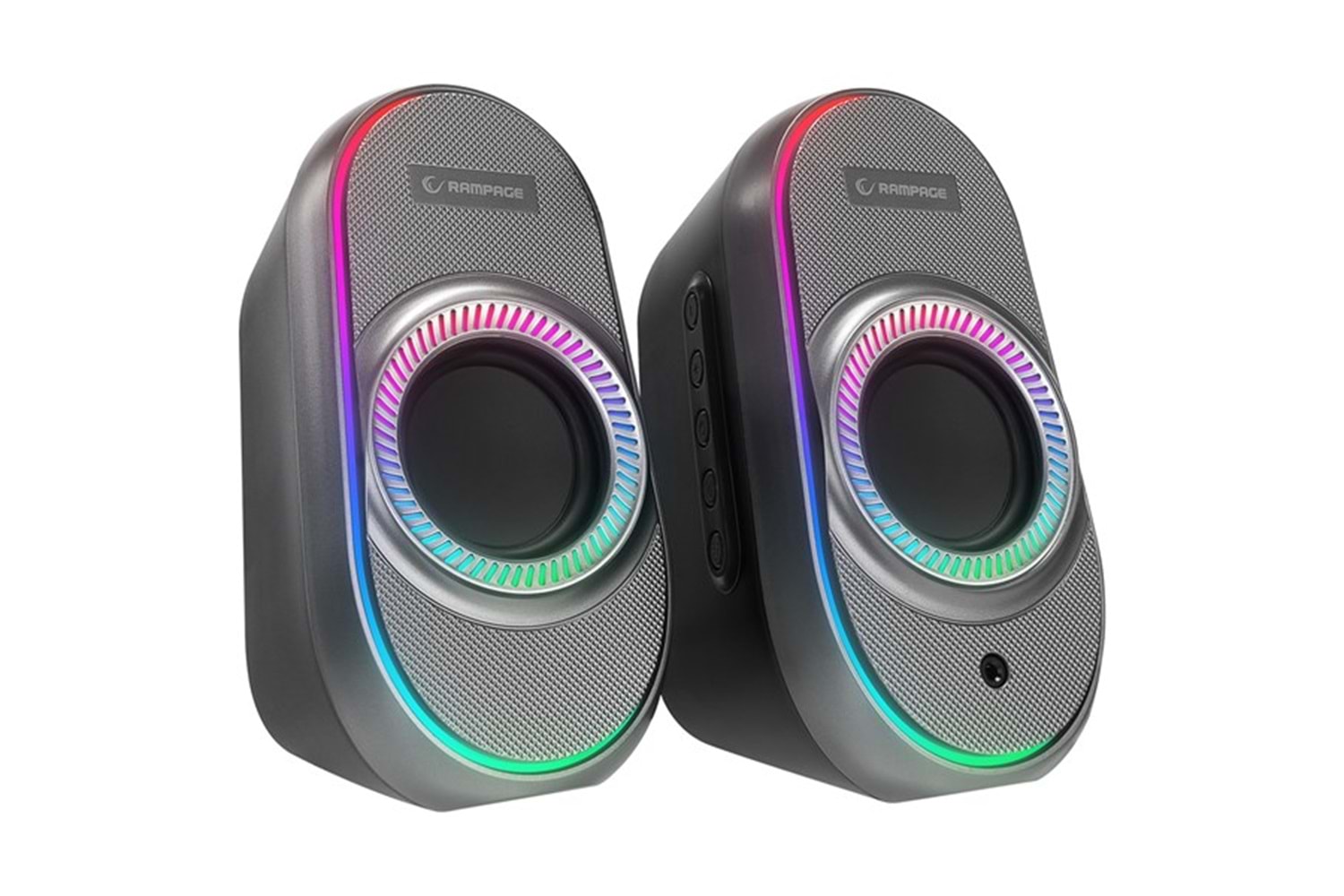 RAMPAGE RMS-X3 2.0 6W Bluetooth Özellikli Siyah Multimedia RGB Işıklı Gaming USB Speaker