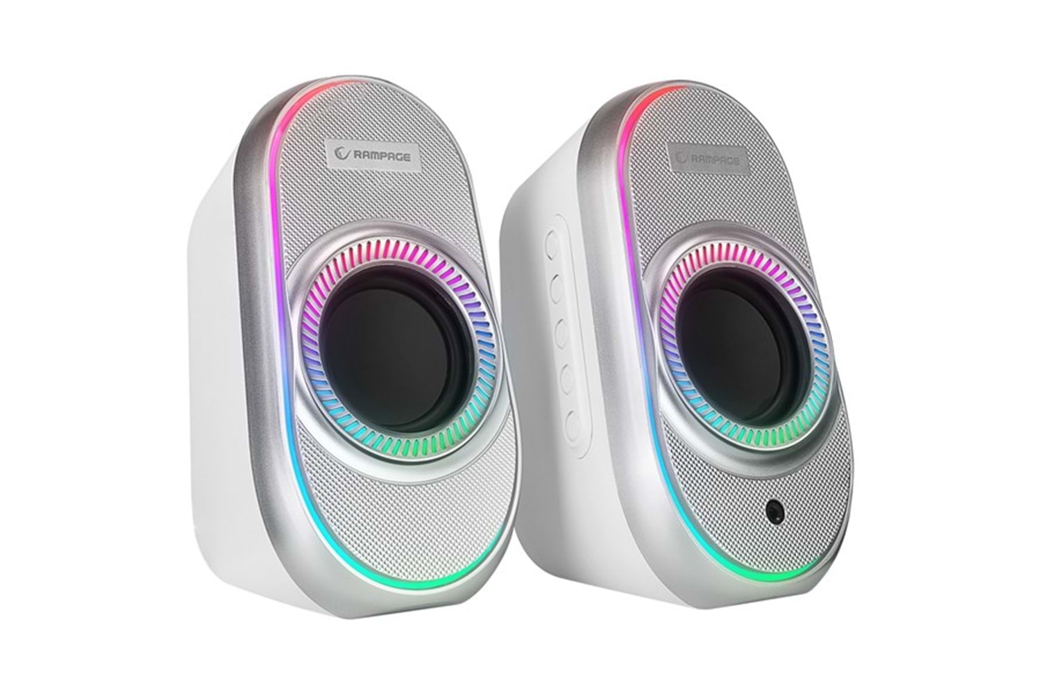 Rampage RMS-X3 2.0 6W Bluetooth Beyaz Multimedia RGB Işıklı Gaming USB Speaker