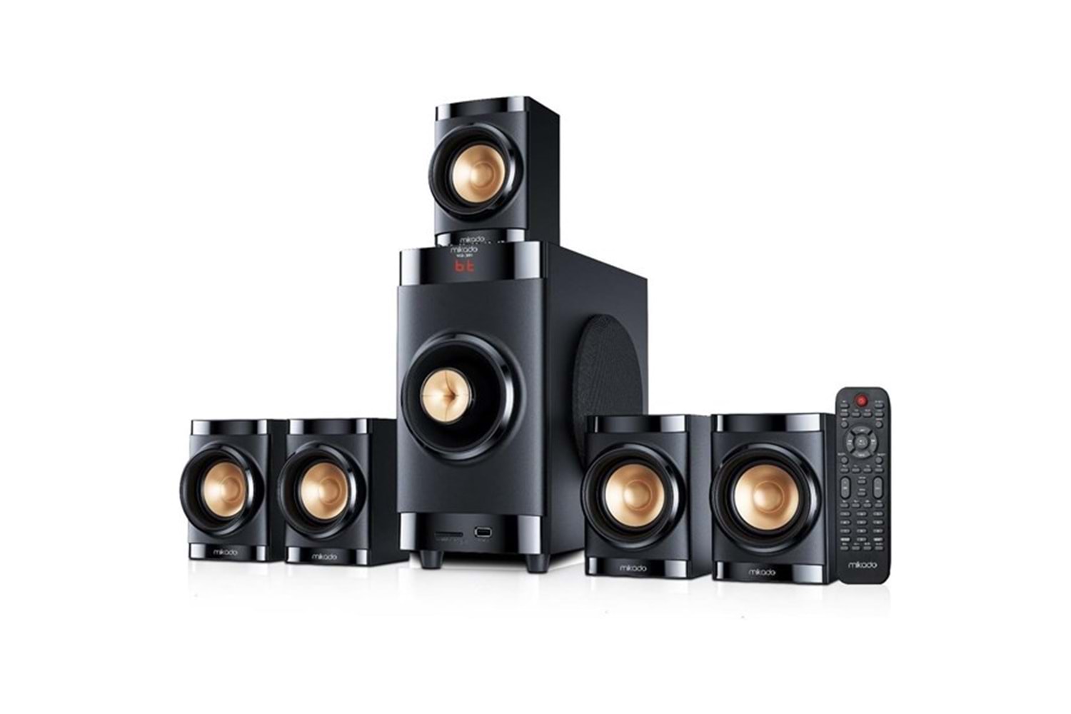 Mikado MD-381BT 5+1 Usb+SD+FM Destekli Multimedia Bluetooth Speaker