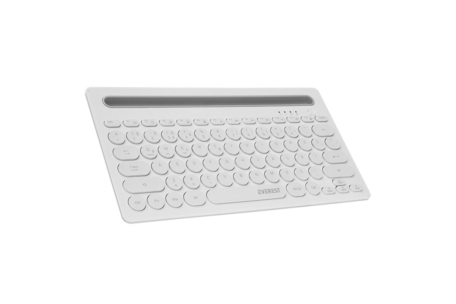 Everest KB-BT84 Beyaz/Gri Bluetooth Ultra İnce+Şarjlı Q Mac/Win/Android/Ios Uyumlu Kablosuz klavye